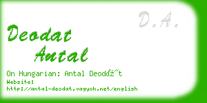 deodat antal business card